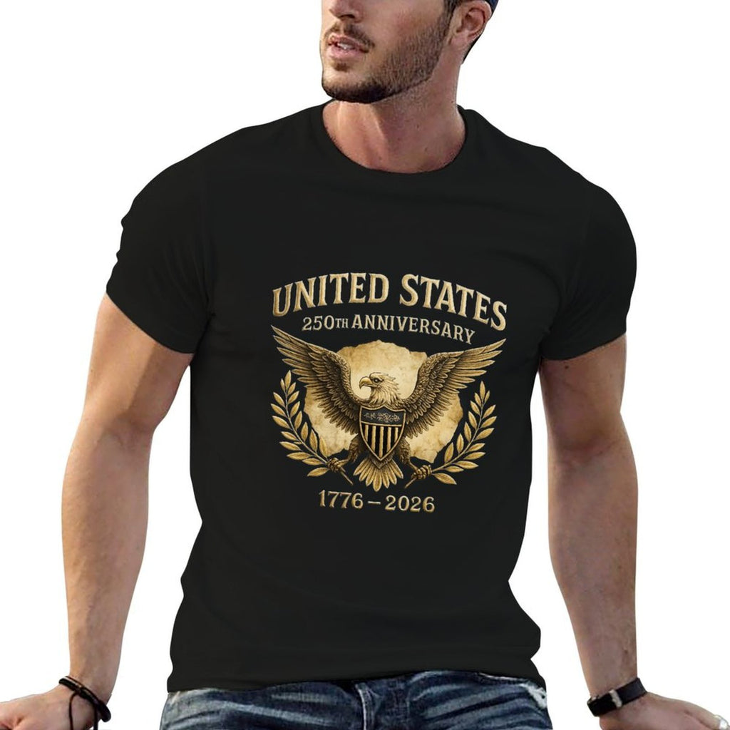 US STOCK US MAIN AREA FREE SHIPPING FASHION 250 YEARS T-SHIRT