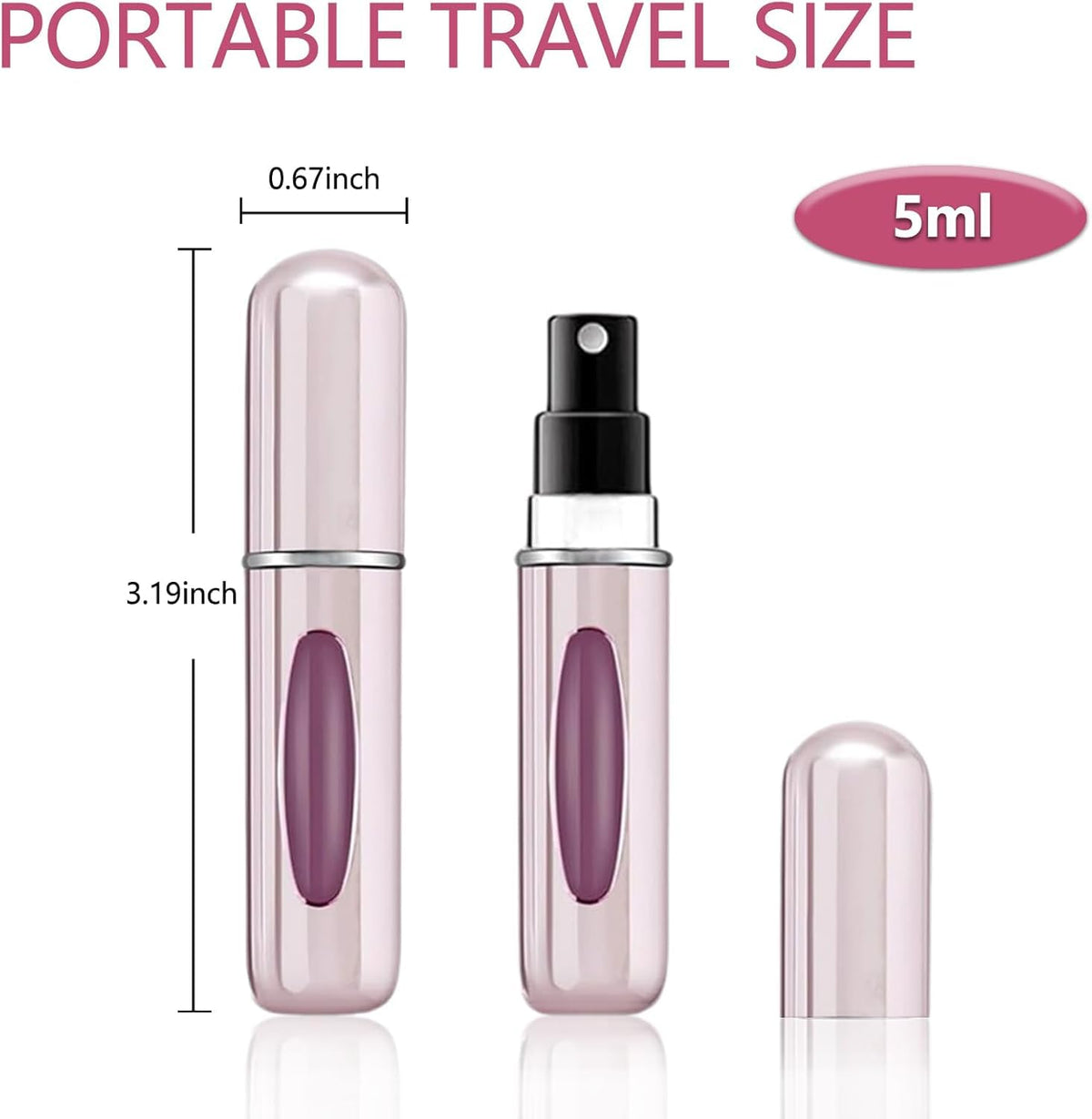 4Pcs Refillable Perfume Atomizer Spray Bottles Set (5ml) - US Stock & Free Shipping