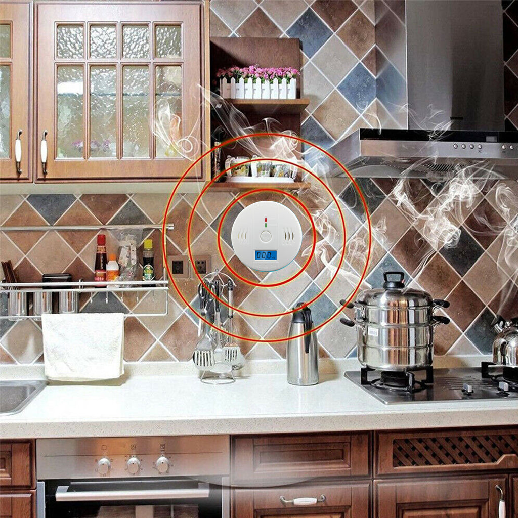 FREE SHIPPING LCD Display CO Carbon Monoxide Gas Detector Device Home Safety Alarm Detector