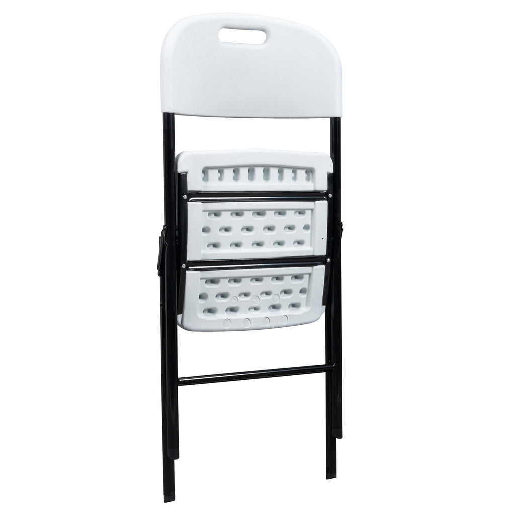 4pcs 47*54*84cm  Garden Plastic Folding Chair White