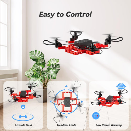 5-in-1 DIY Drone Building Kit for Kids & Beginners – 159pcs, Altitude Hold, 3D Flips | US Stock