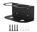 Wall Mounted Spray Bottle Holder Organizer – Heavy Duty Metal Rack, Double Holes, Black | WildRush