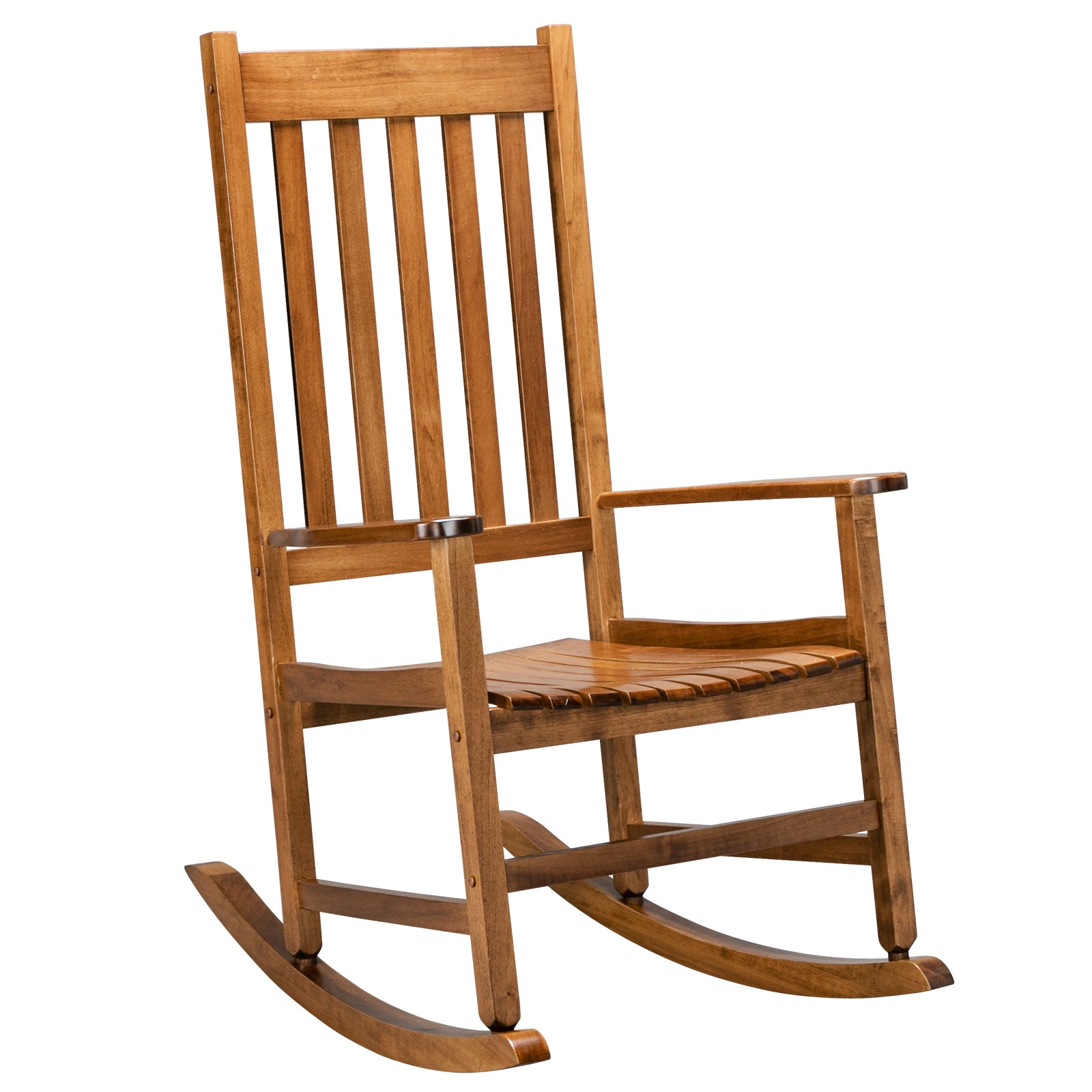 US STOCK FREE SHIPPING 68.5*86*115CM Square Wooden Rocking Chair Original Color