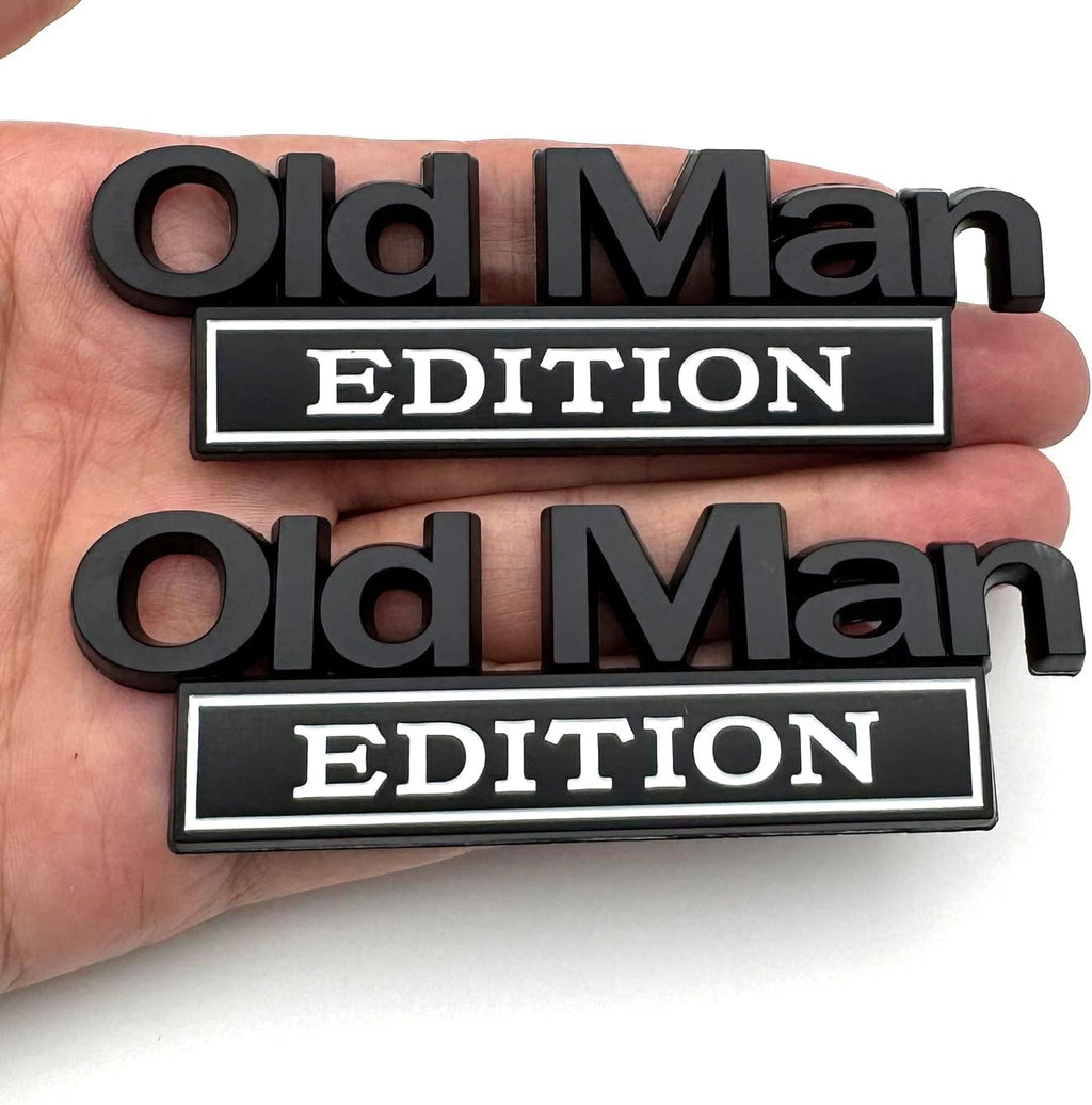 Old Man Edition 3D Metal Car Emblem Badge (2-Pack) – WildRush