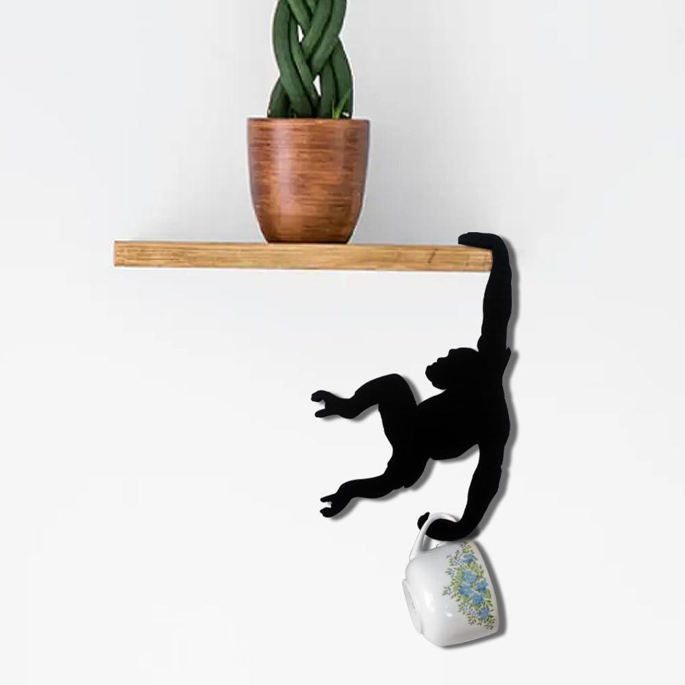 Monkey Wall Hook – Orangutan Banana Shaped Coat & Key Holder | WildRush
