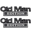 Old Man Edition 3D Metal Car Emblem Badge (2-Pack) – WildRush