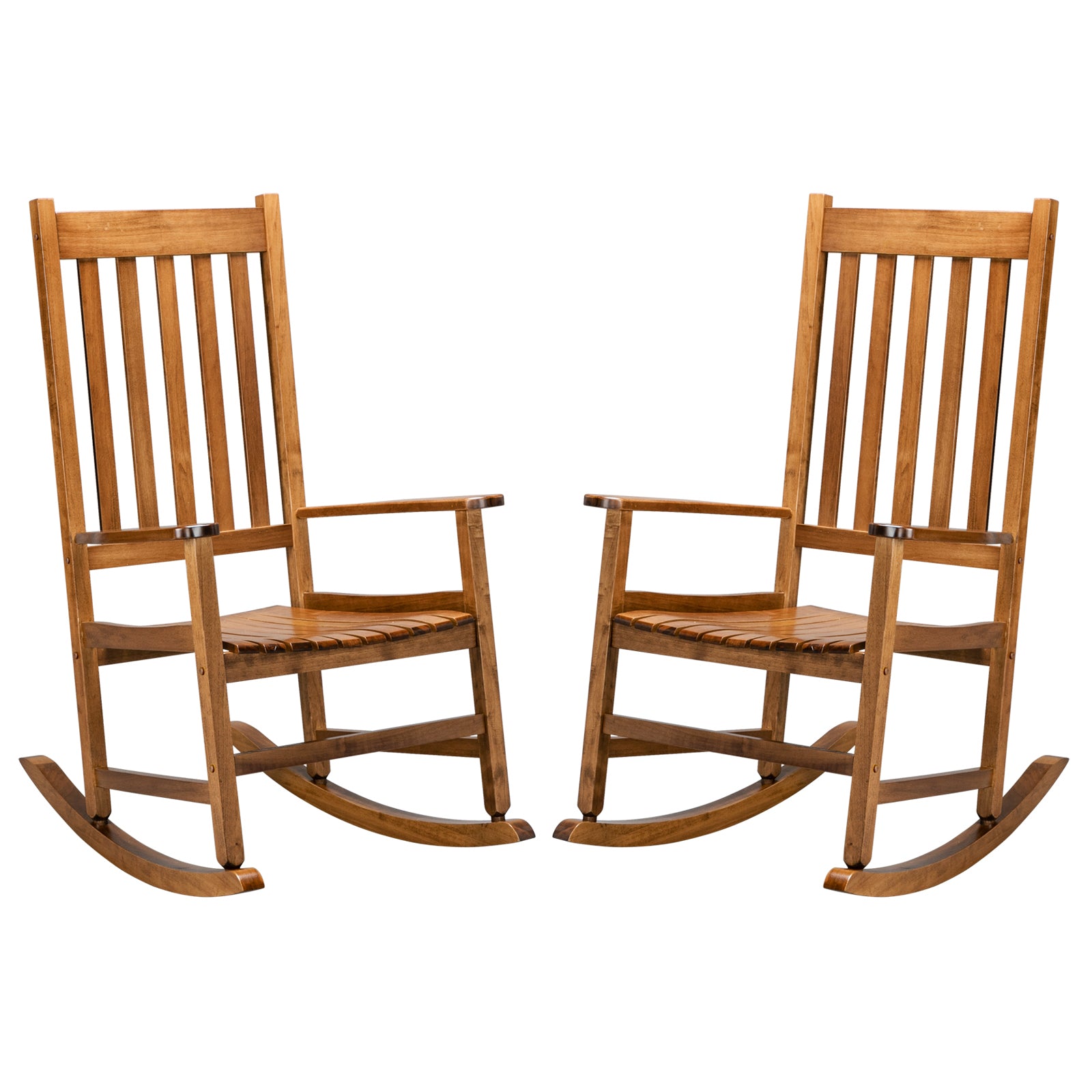 US STOCK FREE SHIPPING 68.5*86*115CM Square Wooden Rocking Chair Original Color