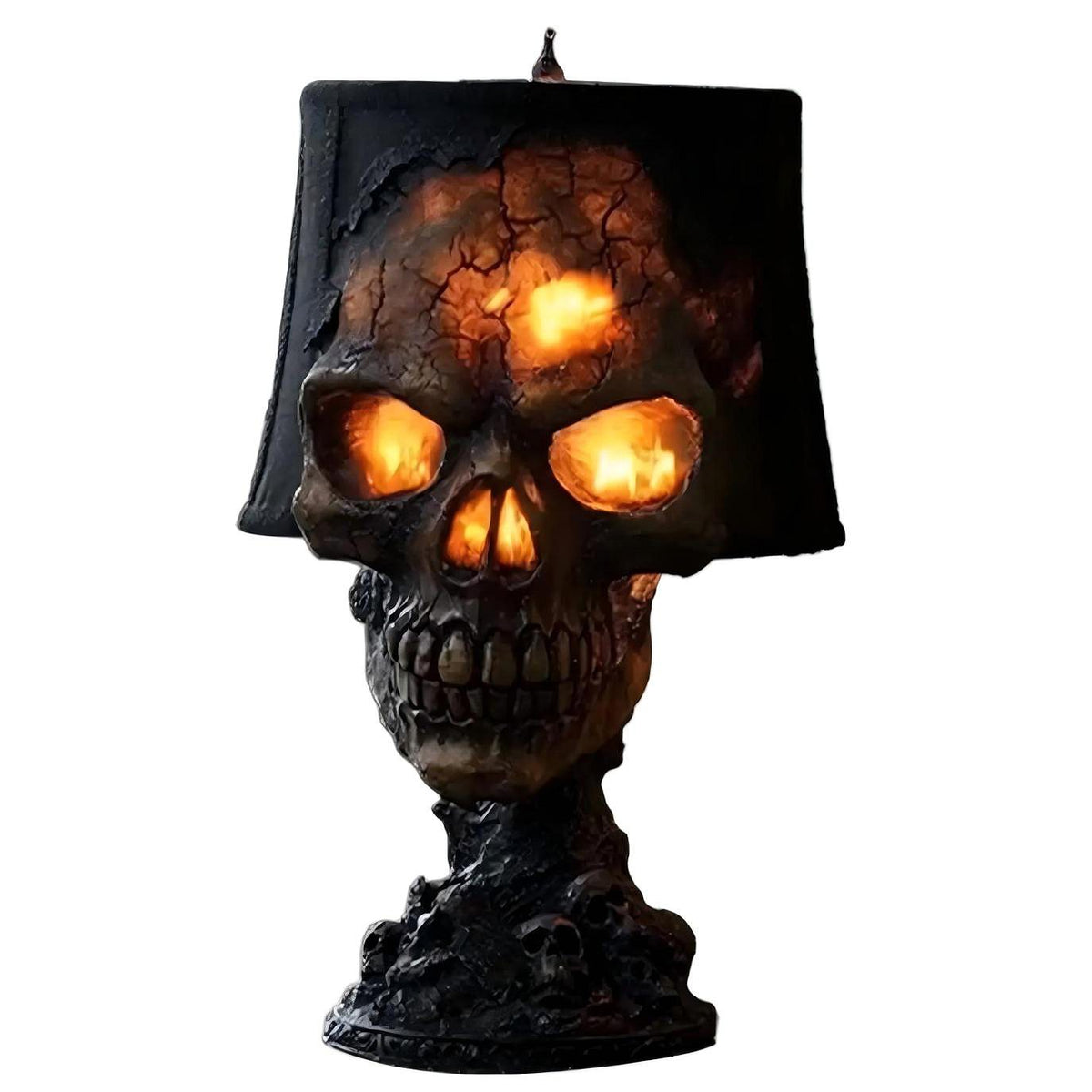 Resin Ghost Halloween Festival Garden Decor Craft Skull Lamp - US FREE SHIPPING