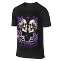 Skeleton Couple T-Shirt – Halloween Gothic Rose Print, US Stock Free Shipping