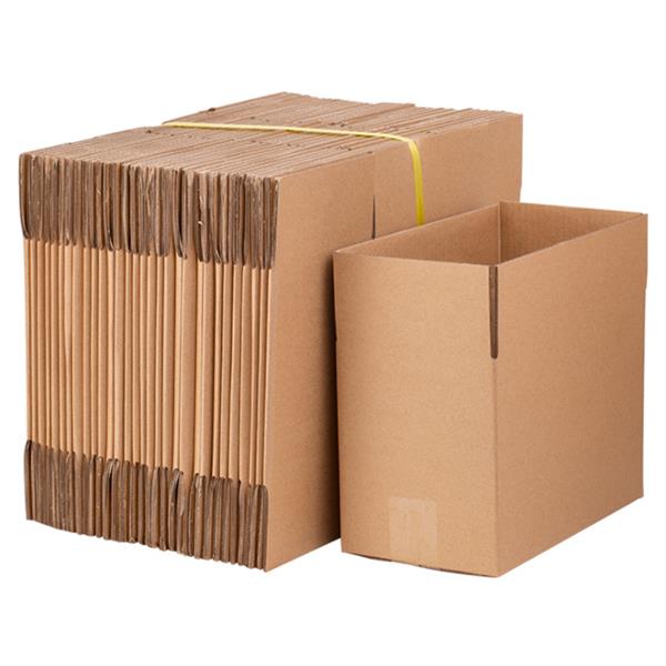 100-Pack Corrugated Shipping Boxes 8x6x4" – Yellow Cardboard Mailer Boxes for Shipping, Packing & Storage | Free US Shipping