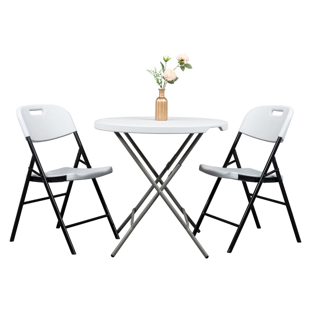 4pcs 47*54*84cm  Garden Plastic Folding Chair White