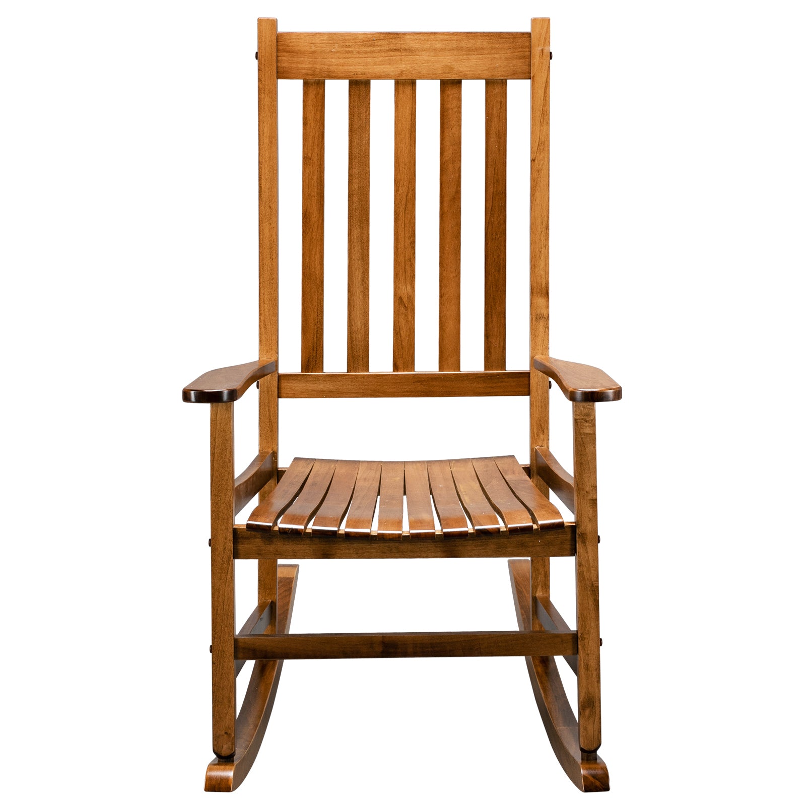 US STOCK FREE SHIPPING 68.5*86*115CM Square Wooden Rocking Chair Original Color