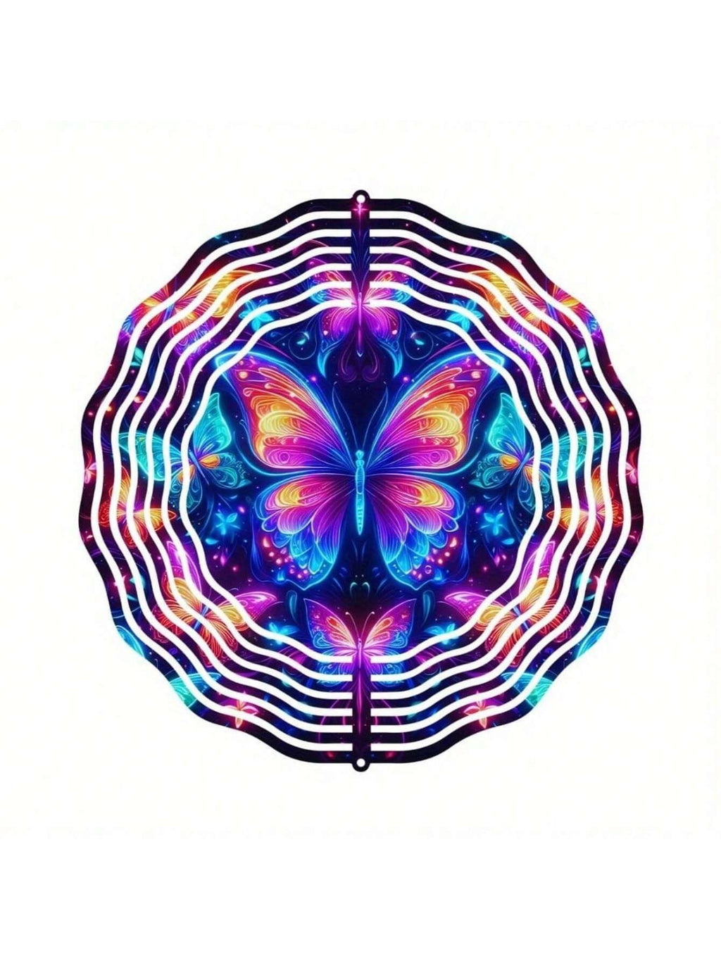US STOCK FREE SHIPPING 3D Metal Blue Butterfly Wind Spinner: Yard and Garden Decoration, 25.4cm Kinetic Outdoor Spinner, Spinfinity Wind Sculpture, No Feather, Classic Style