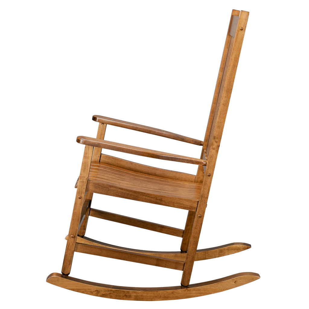 US STOCK FREE SHIPPING 68.5*86*115CM Square Wooden Rocking Chair Original Color