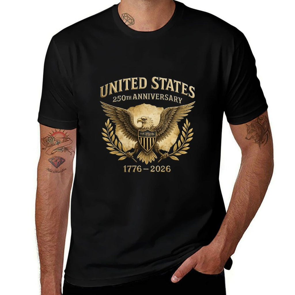 US STOCK US MAIN AREA FREE SHIPPING FASHION 250 YEARS T-SHIRT