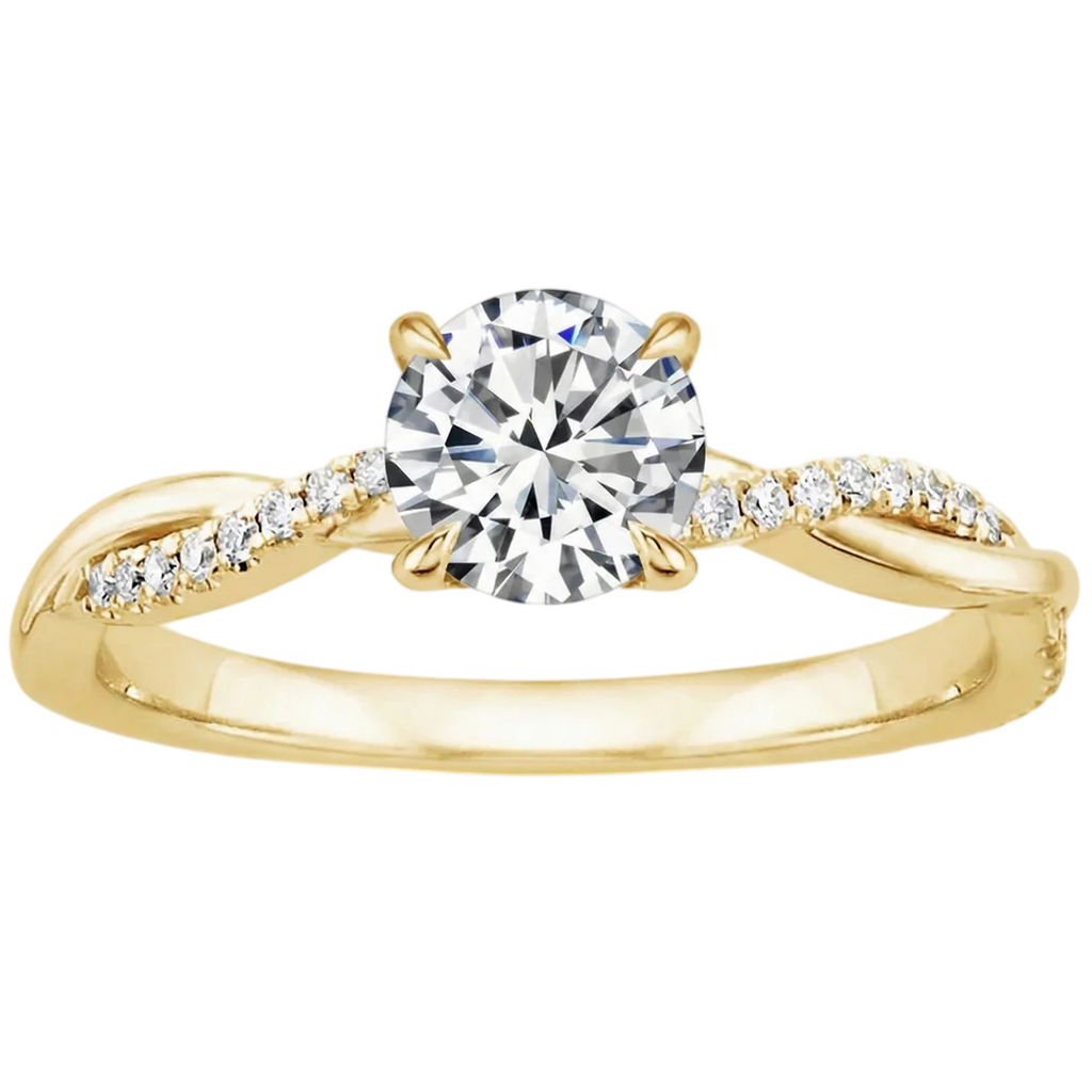 Full Simulated Diamond Eternity Band Ring – Gold & Rose Gold Pavé Stacking Ring