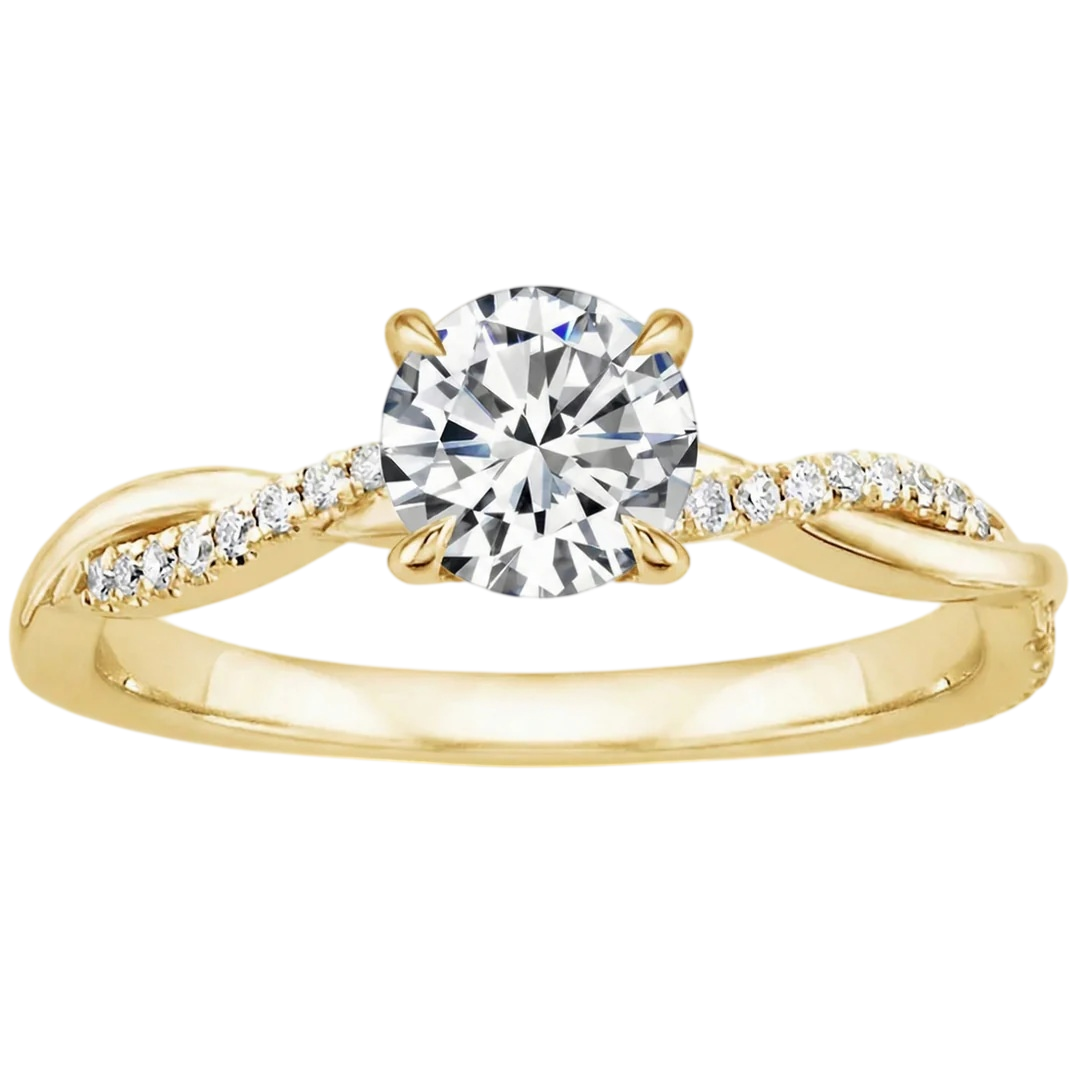 Full Simulated Diamond Eternity Band Ring – Gold & Rose Gold Pavé Stacking Ring
