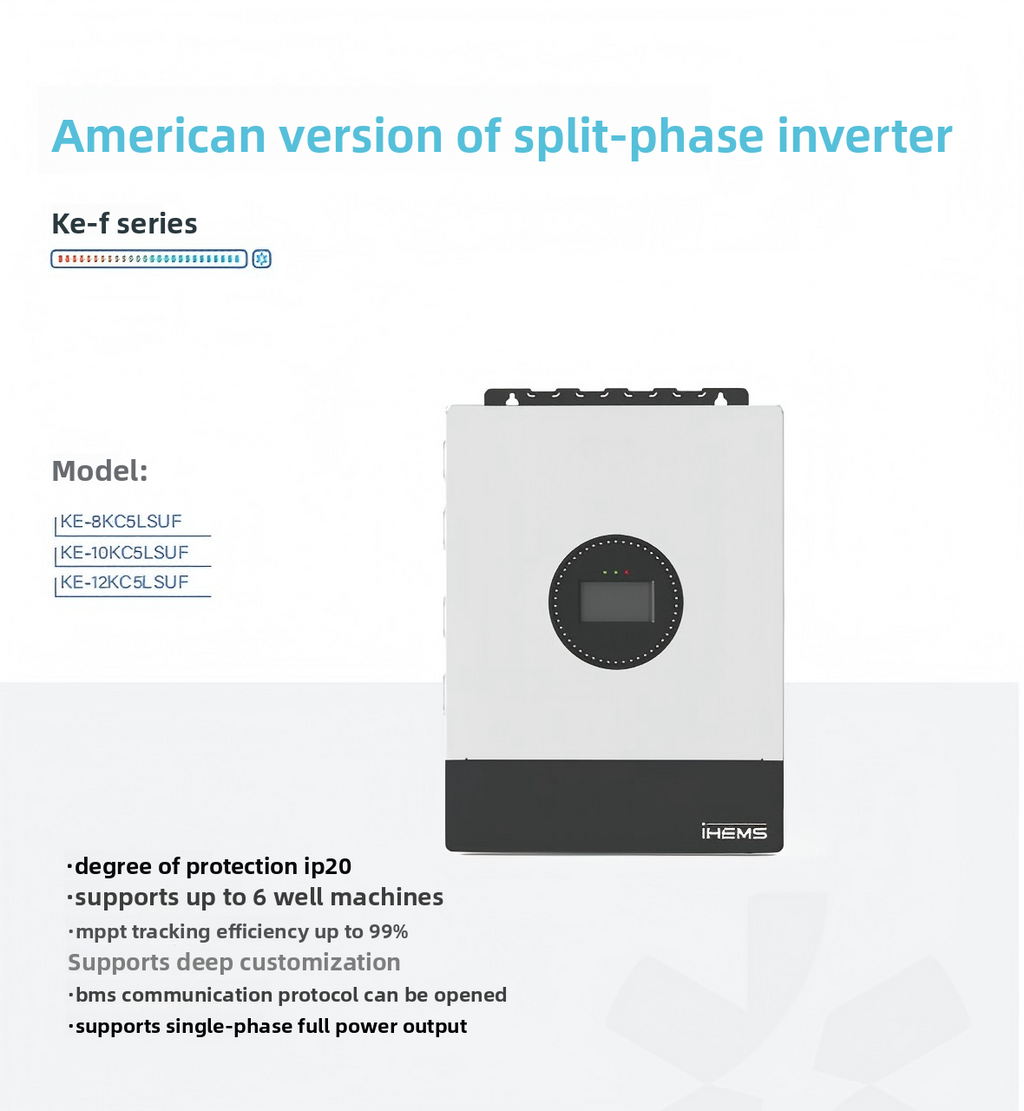 US Version UL Certification KE-F Series 10kW/12kW Hybrid Solar Inverter – Off-Grid & Backup Power